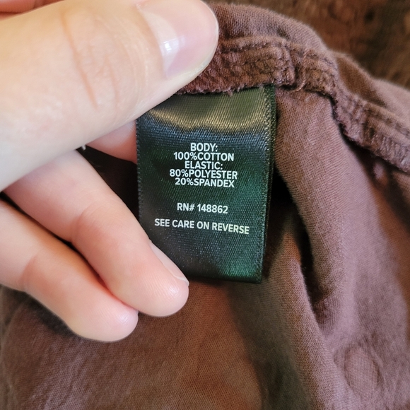 Torrid Brown Babydoll Cotton Clip Dot Smocked Bodice Tank Top - Picture 5 of 9